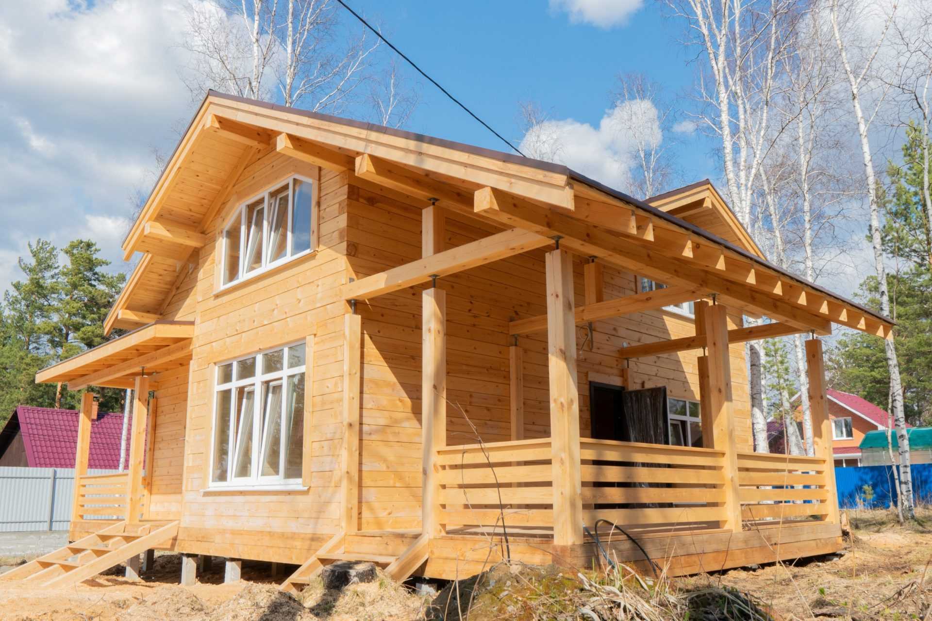 Проект дома Брусовой дом с баней 170 м2 в СНТ Политехник — 170 м²