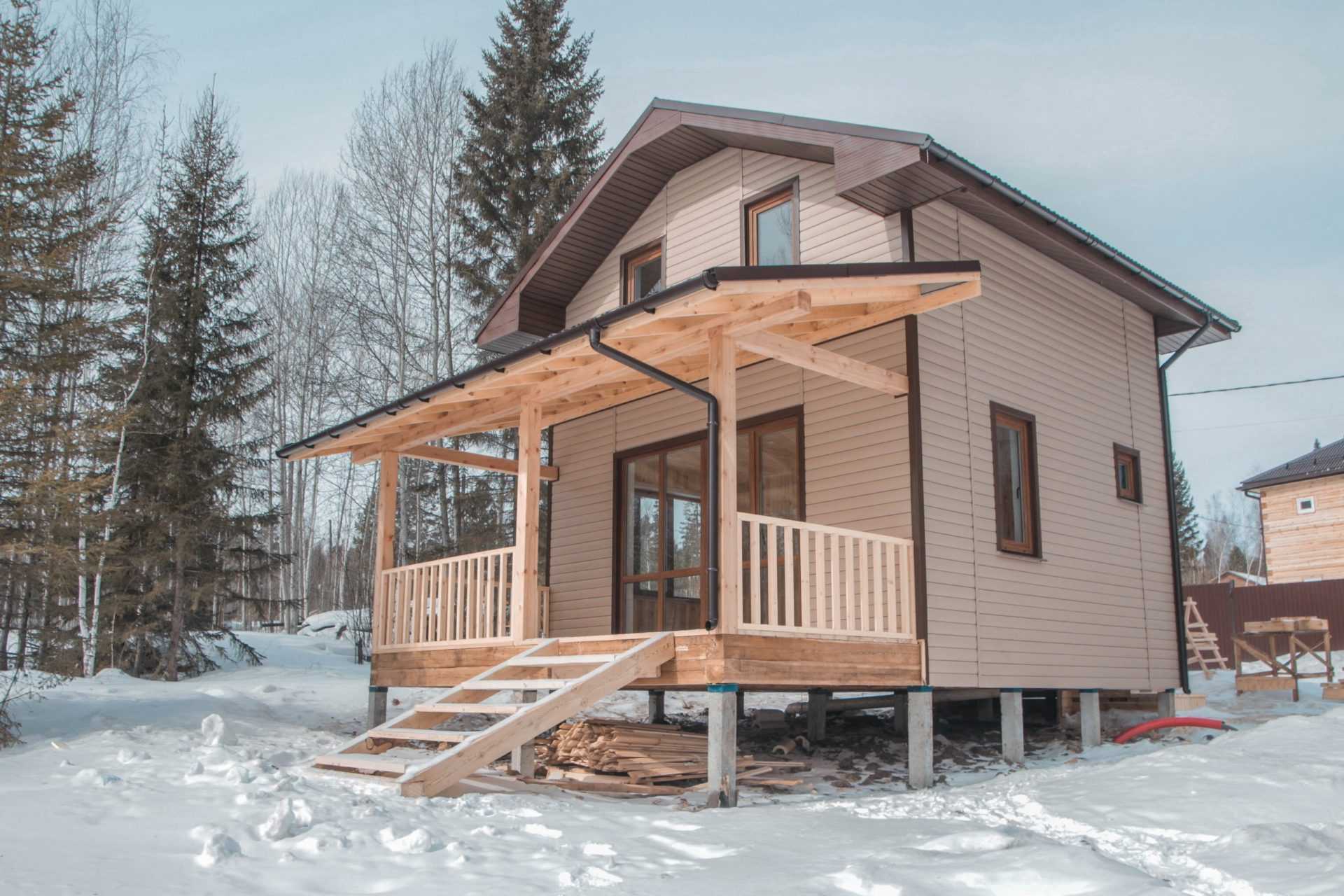 Проект дома Каркасный дом под ключ 65 м2 в мкр. Искра, 70 м², каркас — миниатюра 3