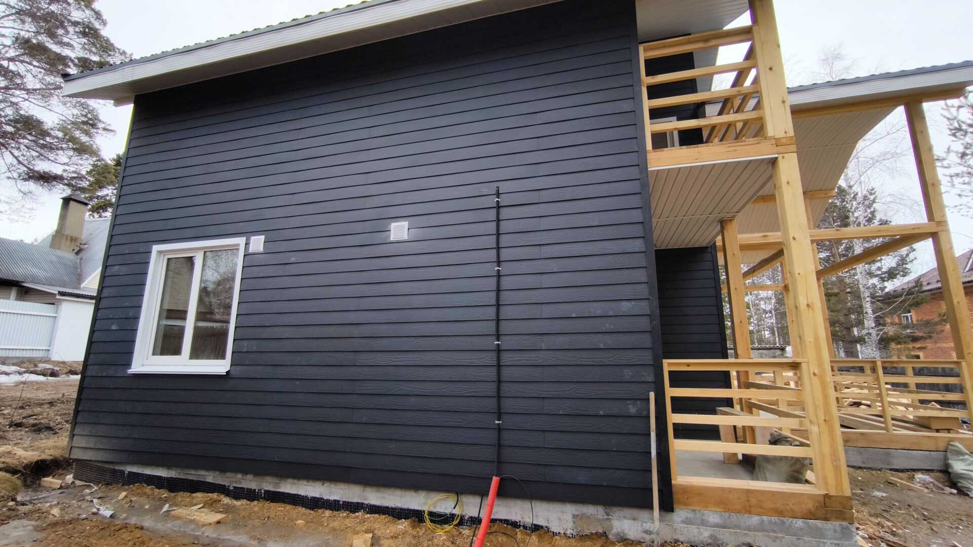 Проект дома Современный коттедж 130 м2 в СНТ Жаворонки, 130 м², брус — миниатюра 3