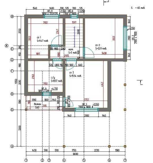 Проект дома Современный коттедж 130 м2 в СНТ Жаворонки, 130 м², брус — миниатюра 8